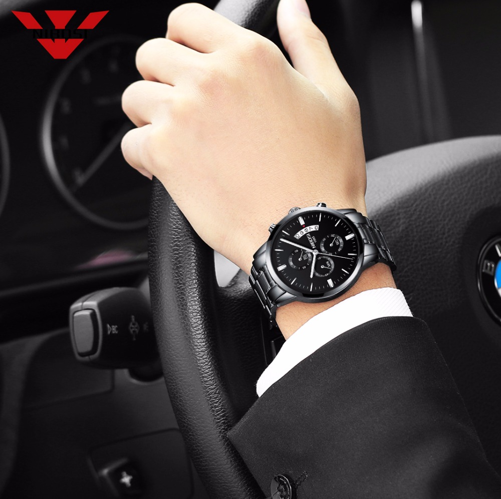 NIBOSI Stainless Steel Black Q - огляд і ціна Luxury Watch Magazine