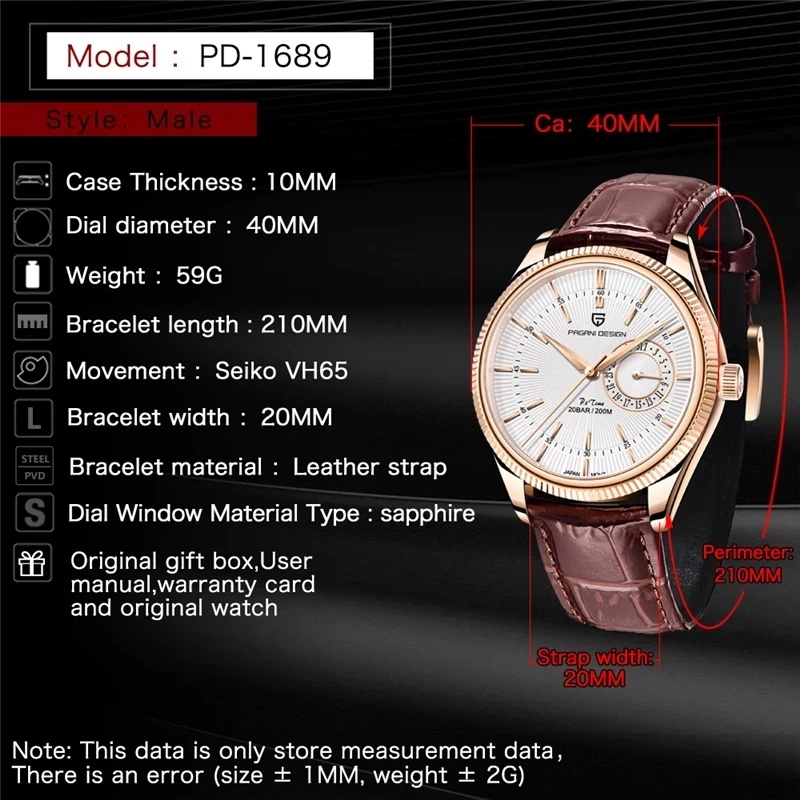 PAGANI DESIGN 1689 Men's Quart - огляд і ціна Luxury Watch Top 10